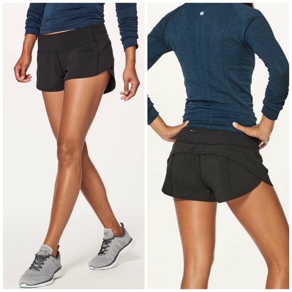 lululemon athletica Pants - Lululemon Black Speed Up Short *2.5"